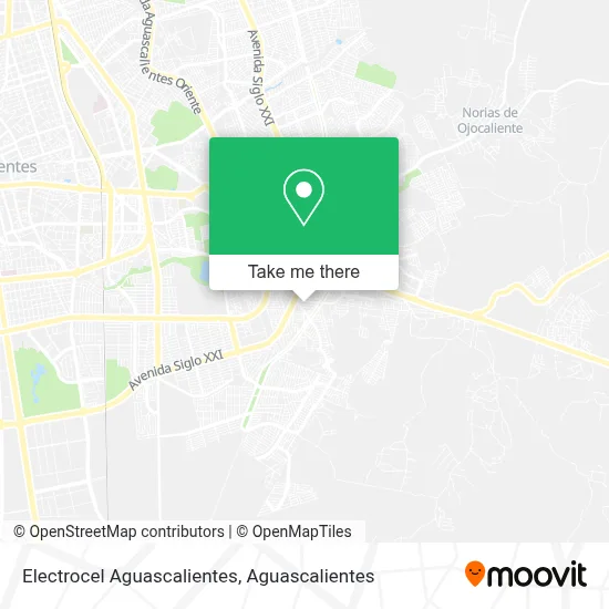 Electrocel Aguascalientes map