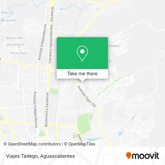 Viajes Tadego map