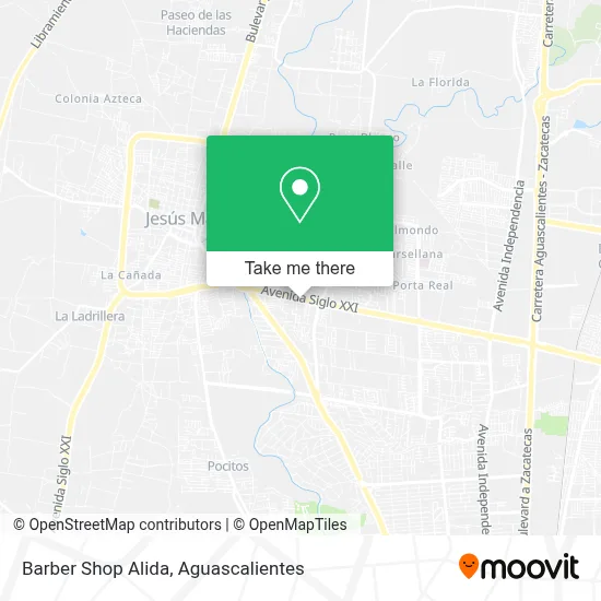 Barber Shop Alida map