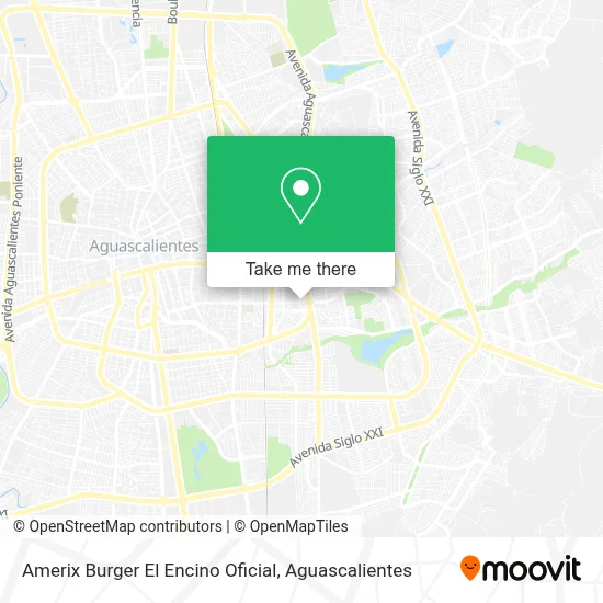 Amerix Burger El Encino Oficial map