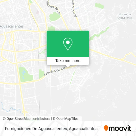 Fumigaciones De Aguascalientes map