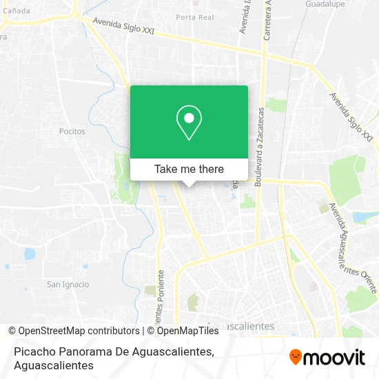 Picacho Panorama De Aguascalientes map