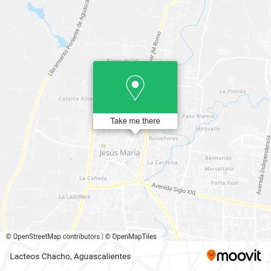 Lacteos Chacho map