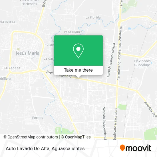 Auto Lavado De Alta map