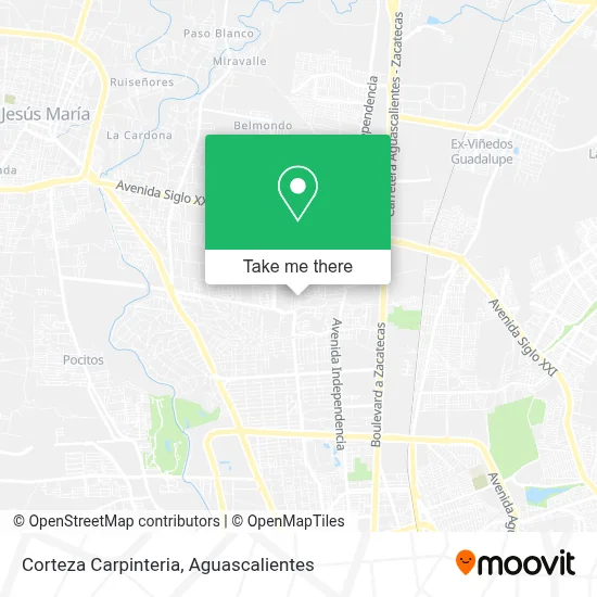Corteza Carpinteria map