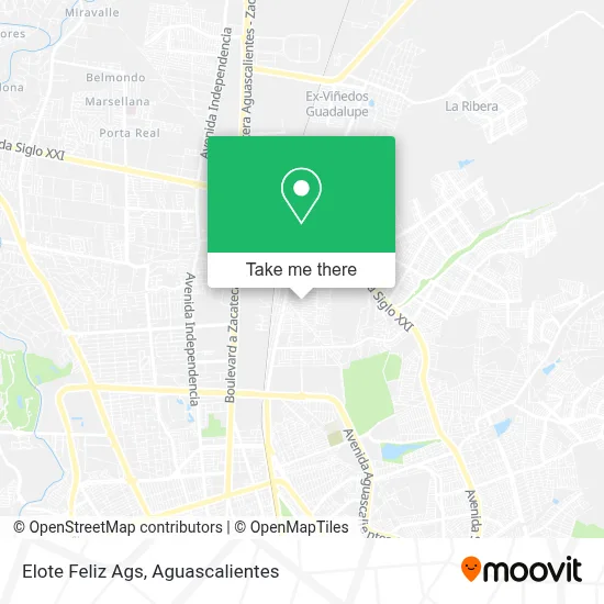 Elote Feliz Ags map