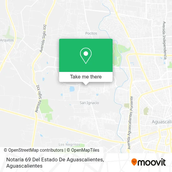 Notaría 69 Del Estado De Aguascalientes map
