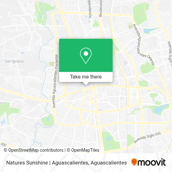 Natures Sunshine | Aguascalientes map