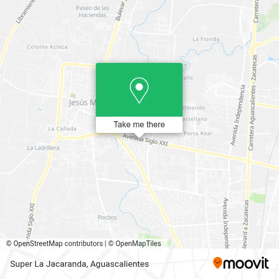 Super La Jacaranda map