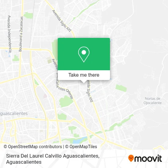 Sierra Del Laurel Calvillo Aguascalientes map