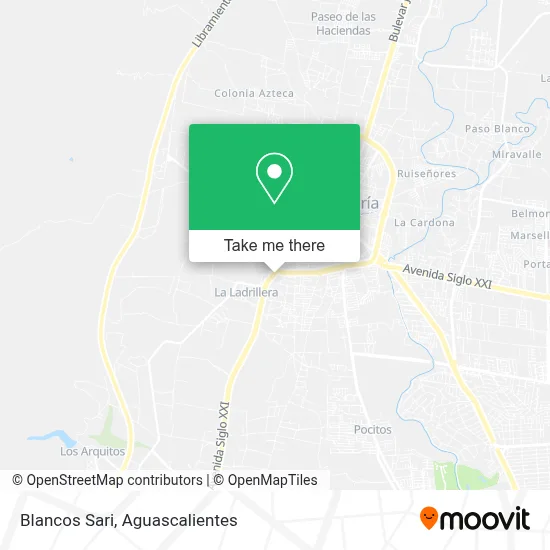 Blancos Sari map
