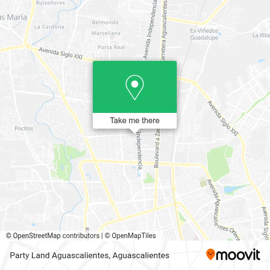 Party Land Aguascalientes map