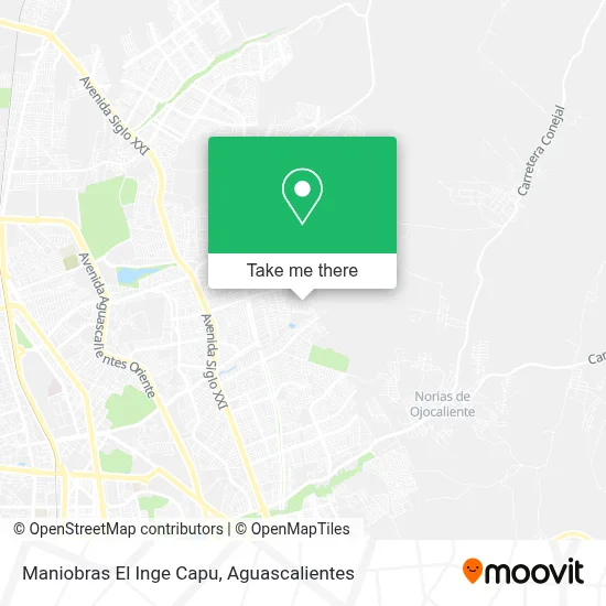 Maniobras El Inge Capu map