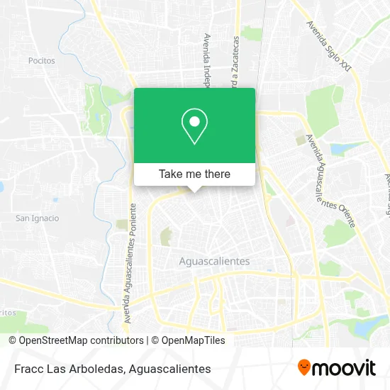 Fracc Las Arboledas map