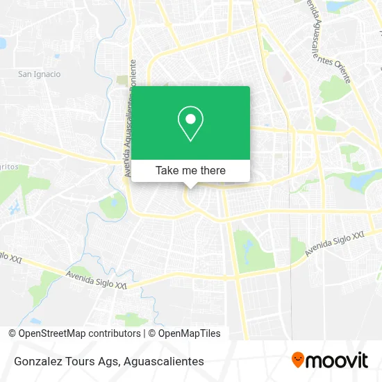 Gonzalez Tours Ags map