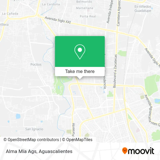 Alma Mía Ags map