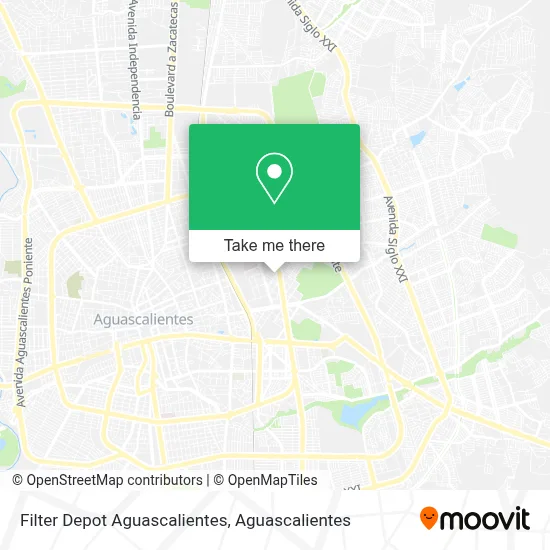 Filter Depot Aguascalientes map