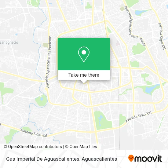 Gas Imperial De Aguascalientes map
