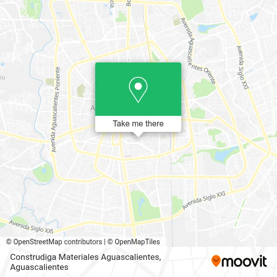 Construdiga Materiales Aguascalientes map