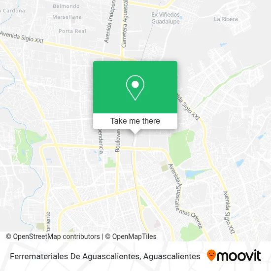 Ferremateriales De Aguascalientes map