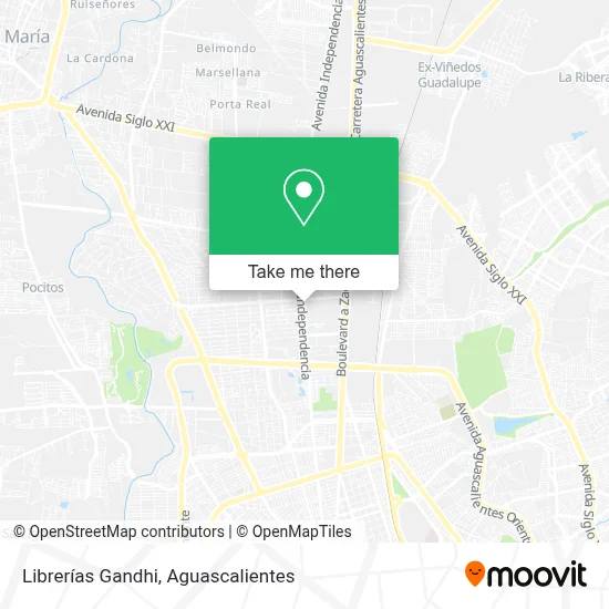 Librerías Gandhi map