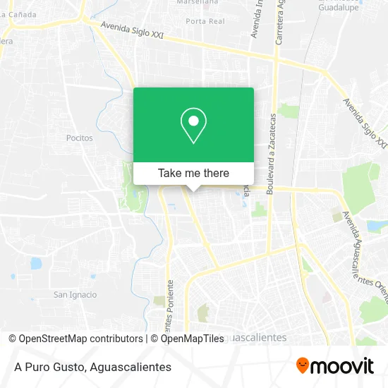 A Puro Gusto map