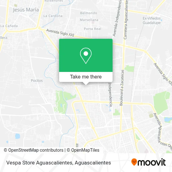 Vespa Store Aguascalientes map