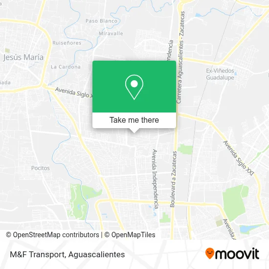 M&F Transport map
