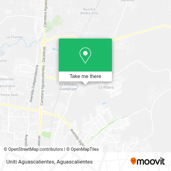 Uniti Aguascalientes map