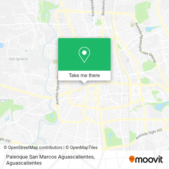 Palenque San Marcos Aguascalientes map