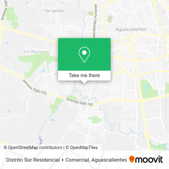 Distrito Sur Residencial + Comercial map