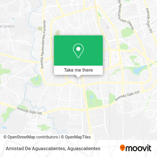 Amistad De Aguascalientes map