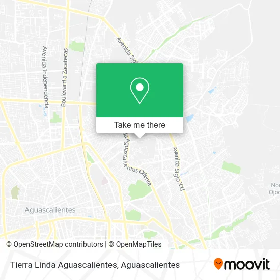 Tierra Linda Aguascalientes map