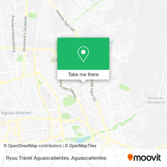 Ryuu Travel Aguascalientes map