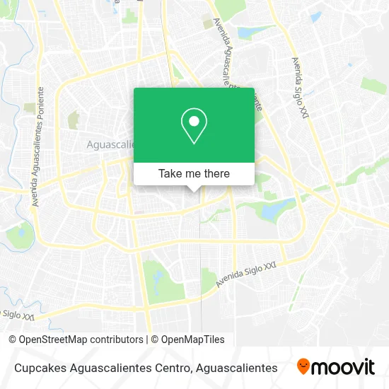 Cupcakes Aguascalientes Centro map