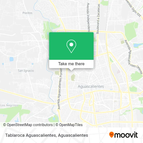 Tablaroca Aguascalientes map