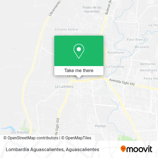 Lombardía Aguascalientes map