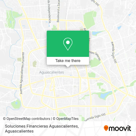 Soluciones Financieras Aguascalientes map