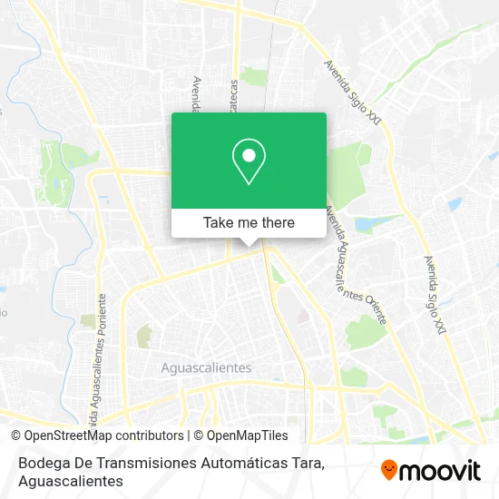 Bodega De Transmisiones Automáticas Tara map