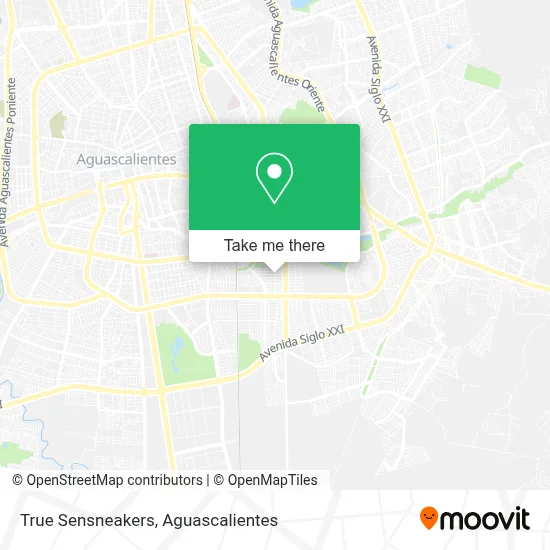 True Sensneakers map