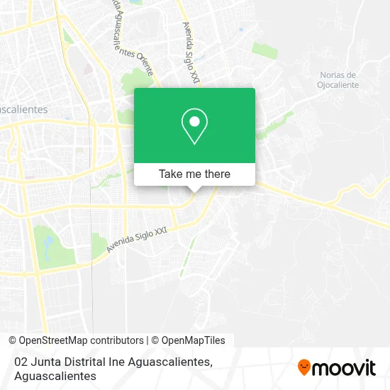 02 Junta Distrital Ine Aguascalientes map