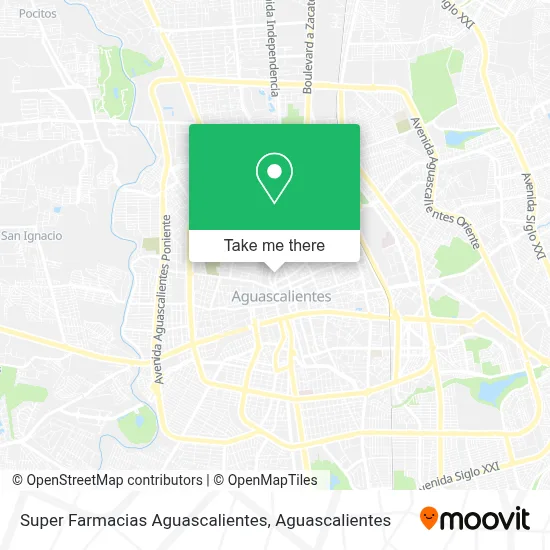 Super Farmacias Aguascalientes map