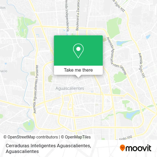 Cerraduras Inteligentes Aguascalientes map