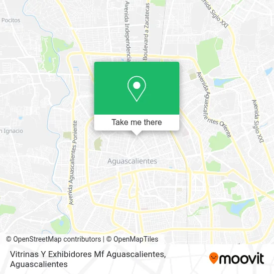 Vitrinas Y Exhibidores Mf Aguascalientes map