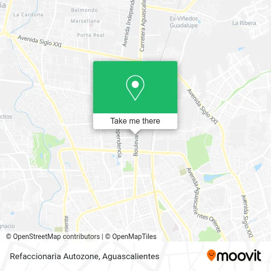 Refaccionaria Autozone map