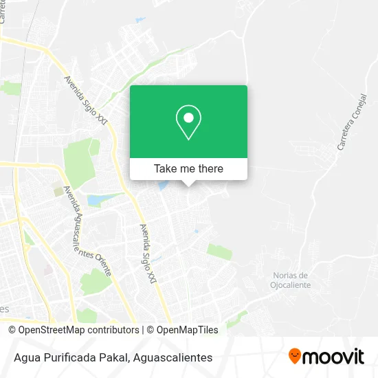 Agua Purificada Pakal map