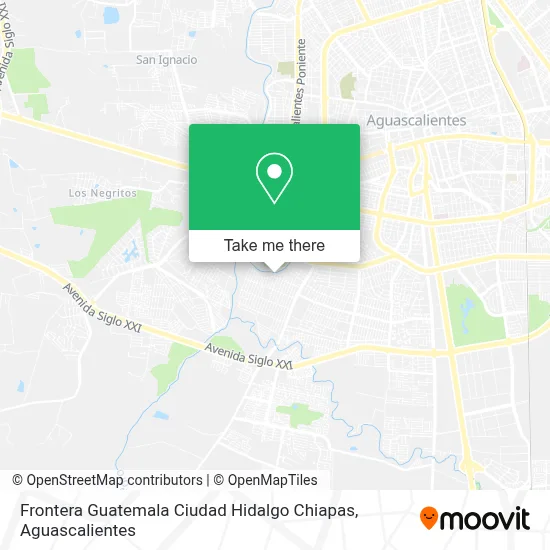 Frontera Guatemala Ciudad Hidalgo Chiapas map