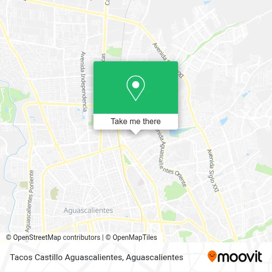 Tacos Castillo Aguascalientes map