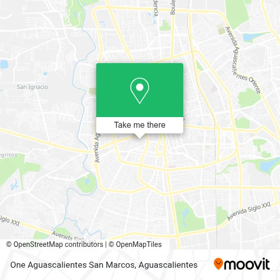 One Aguascalientes San Marcos map
