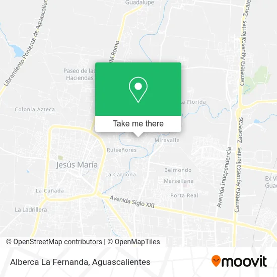 Alberca La Fernanda map